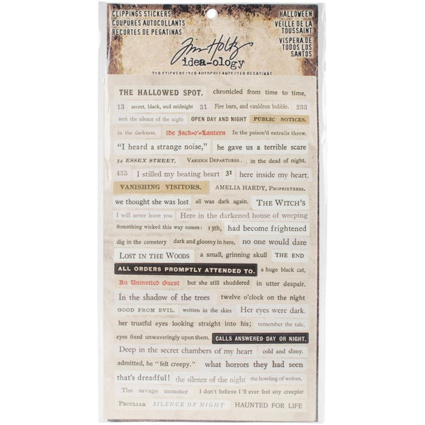 TIM HOLTZ - IDEA-OLOGY CLIPPINGS STICKERS - HALLOWEEN