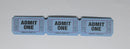 Paper Tickets Admit One Blue