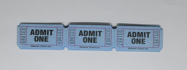 Paper Tickets Admit One Green