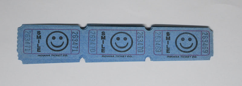 Paper Tickets Smile Blue