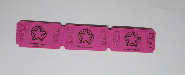 Paper Tickets Star Hot Pink