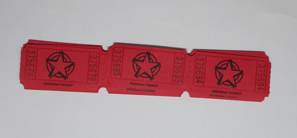 Paper Tickets Star Red