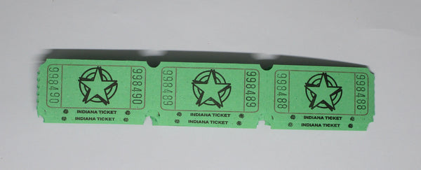 Paper Tickets Star Green