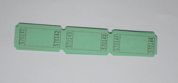 Paper Tickets Blank Green