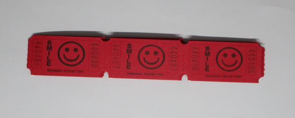 Paper Tickets Smile Red